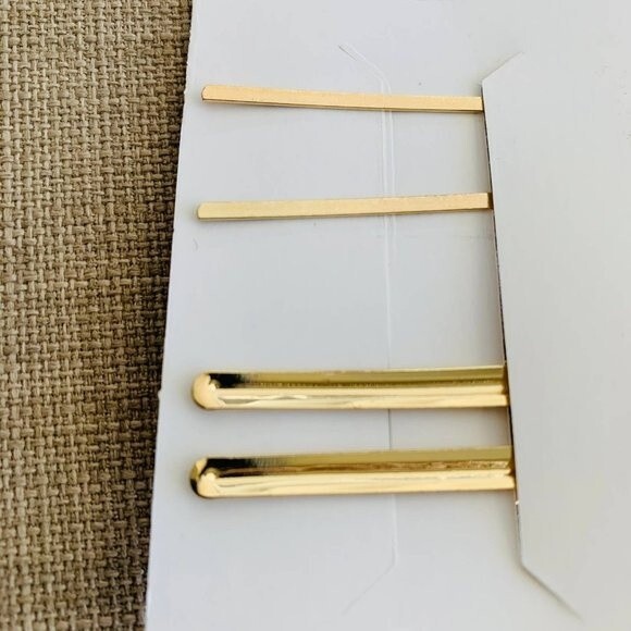 Hair clips fashion pins Rhinestone Gold Deco Hair Clips "KISS" set of 3 PCS - Picture 5 of 7